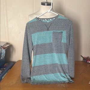 Shaun White Heather Gray and sea foam green Long Sleeve Shirt